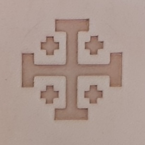 Stempel Krzyż jerozolimski, wzór 1