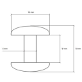 Nity dwustronne 10x9mm