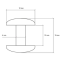 Nity dwustronne 12x15mm