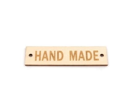 Etykietka drewniana Hand made 13 x 50 mm