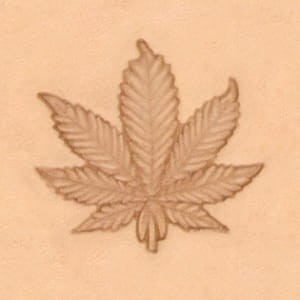 Stempel 30 x 25 mm, Liść konopi