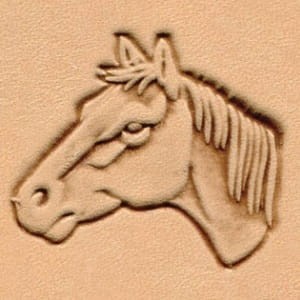 Stempel 30 x 25 mm, Głowa konia, lewa