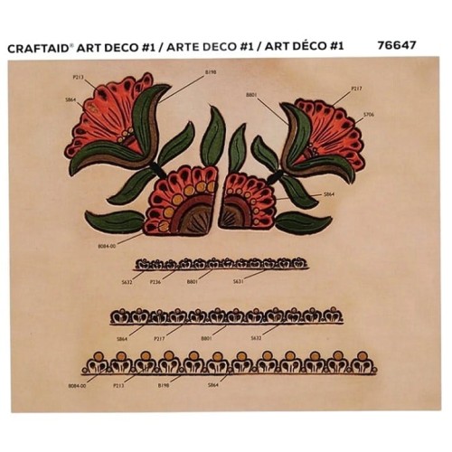ART DECO 1 CRAFTAID® nr 76647, wzornik do zdobień