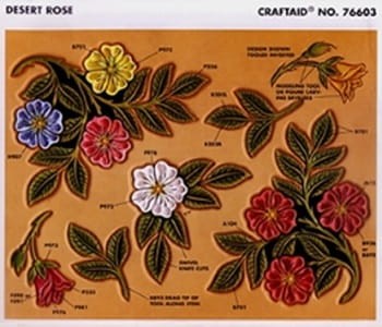 RÓŻE PUSTYNI CRAFTAID®  nr 76603, wzornik do zdobień